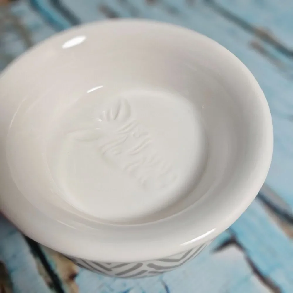 NEW Pink Zebra White Gray Chevron Simmer Pot Ceramic Wax Melt Warmer Decor